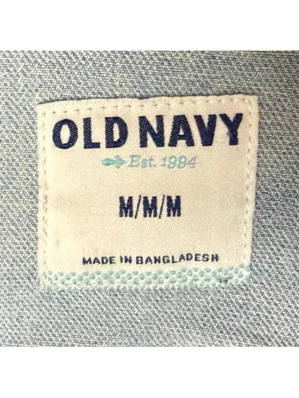 Old Navy Denim Vest Sleeveless Jean Jacket Blue Button Up Pockets Casual Blue - Picture 5 of 5